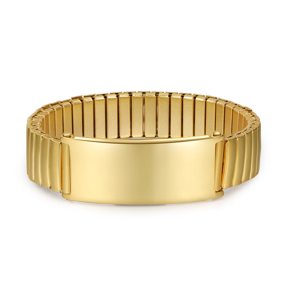 Geometric Round Plated Titanium Steel Bracelet