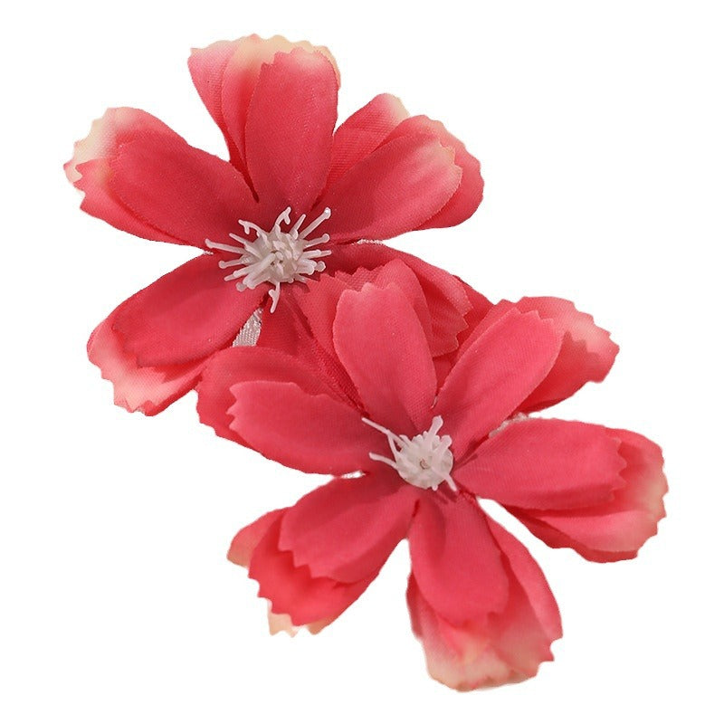 Cute Floral Hair Clip for Kids in Spring Pastel Gradient Colors with Metal Base and Flower Accent Design