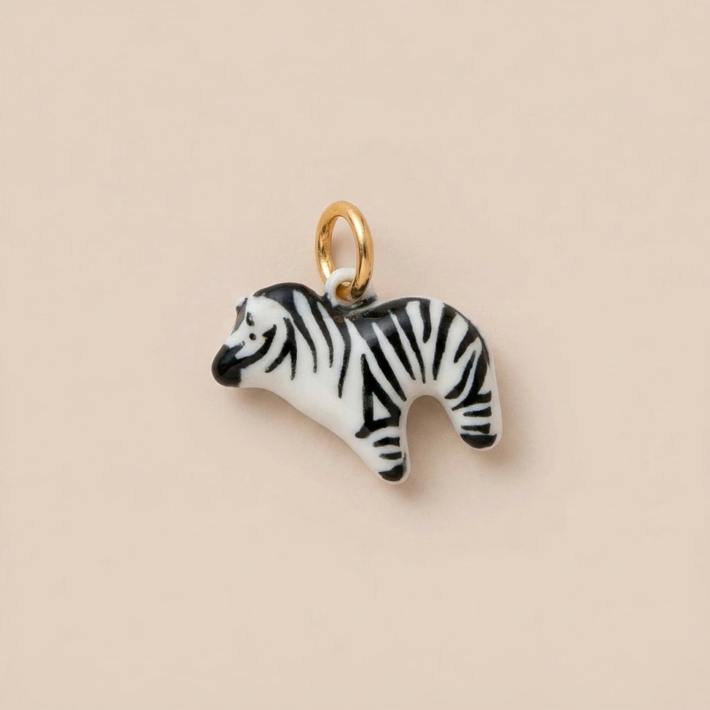 Minimalist Striped Alloy 18K Gold Plated Charm Bar