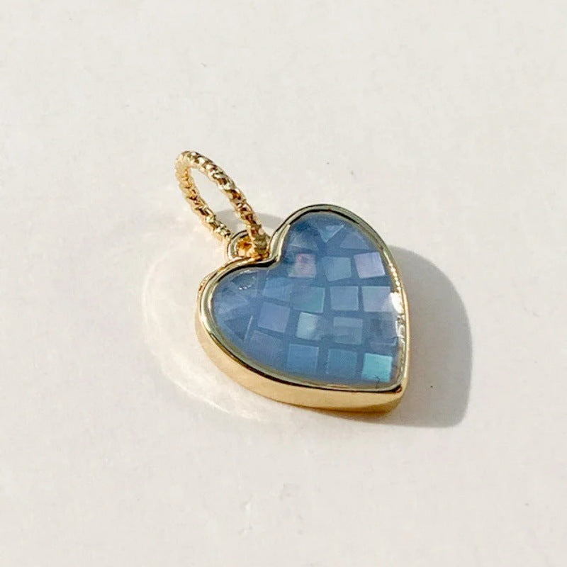 Sweet Minimalist Heart Teardrop Geometric Stainless Steel Plated Pendant Charm Bar