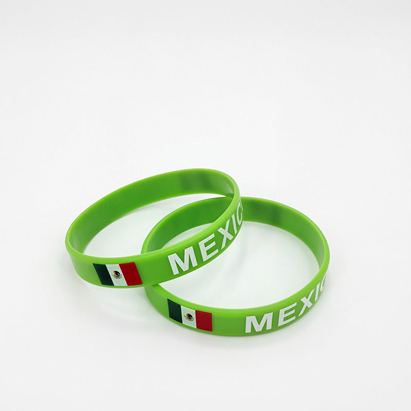 Minimalist Round Resin Bracelet with Printed Flag Design Unisex Wristband