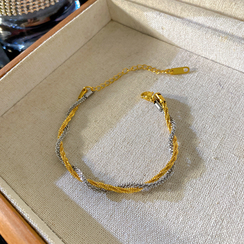 Minimalist Geometric Titanium Steel Rope Chain Necklace