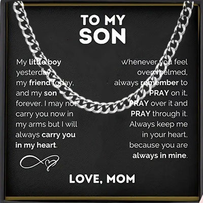 Hip Hop Style U-Shaped Cuban Link Necklace for Men Stainless Steel Plated Zinc Alloy Pendant
