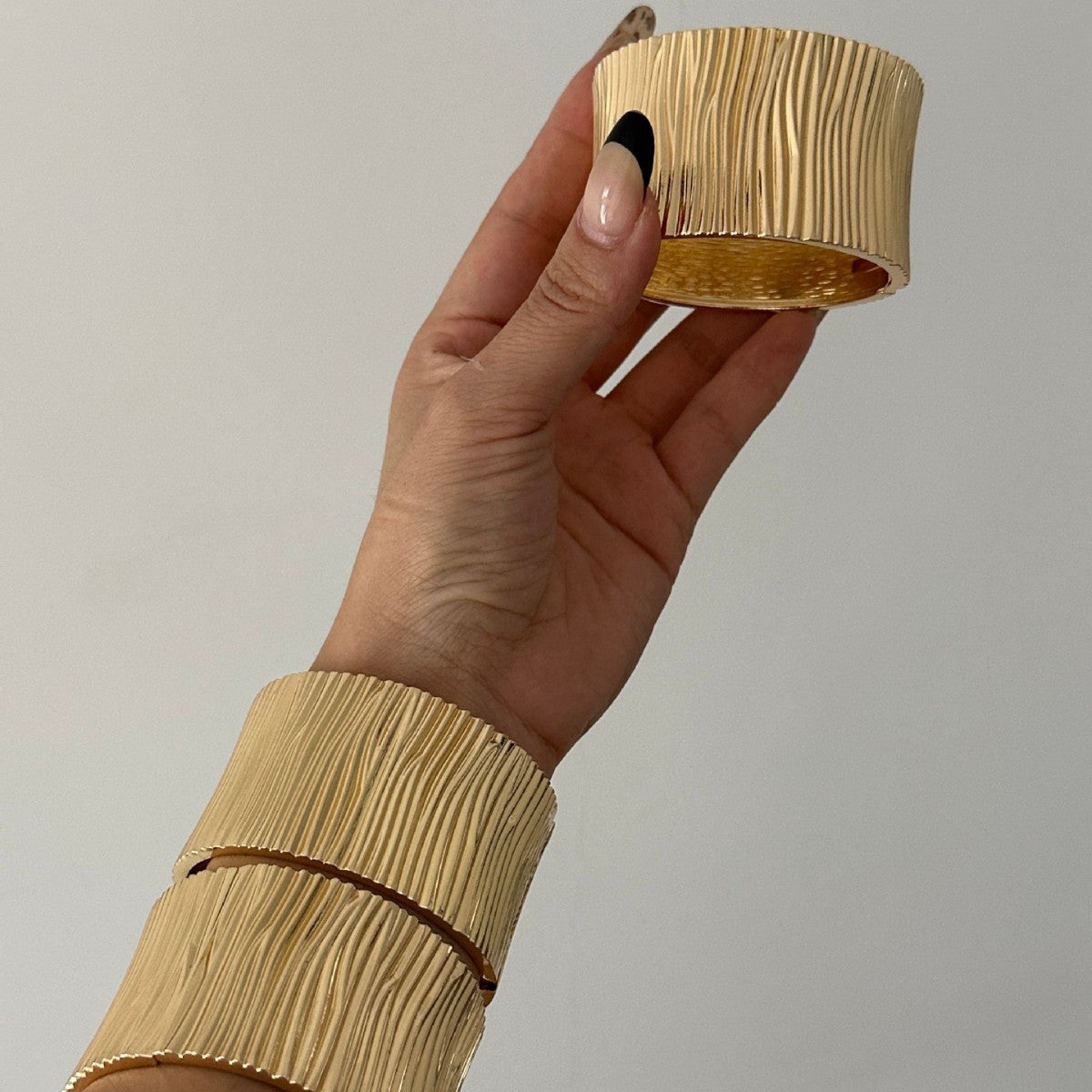 Minimalist Elegant Geometric Plated Alloy Wrap Cuff Bracelet