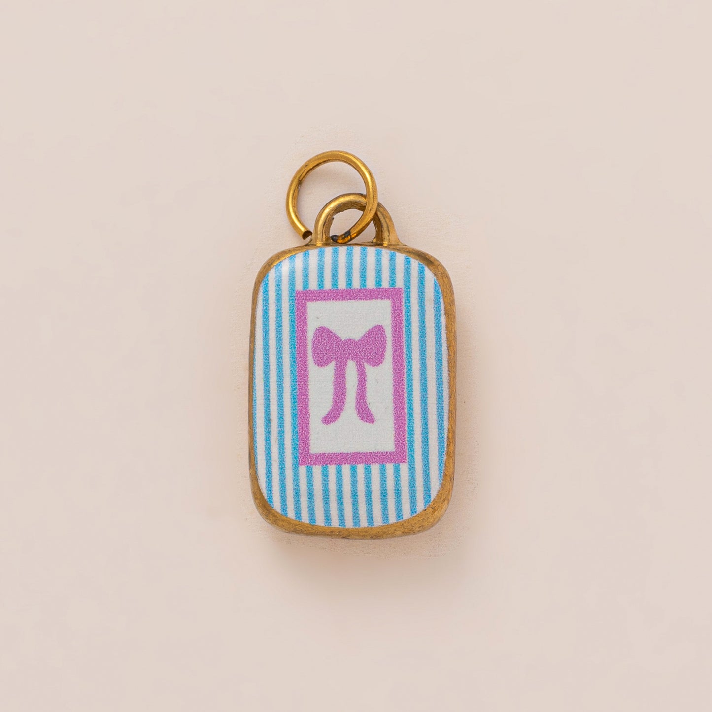 Vintage PVD 18K Gold Plated Stainless Steel Pendant Charm Bar for Women