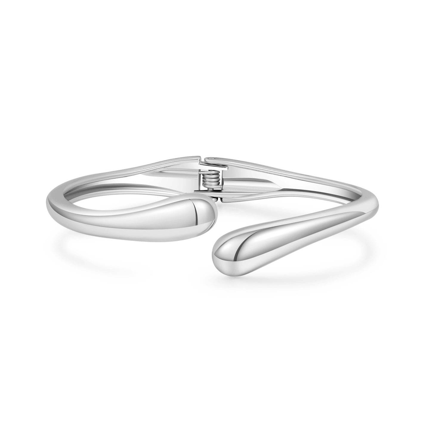 Geometric Round Plated Alloy Open Cuff Bracelet