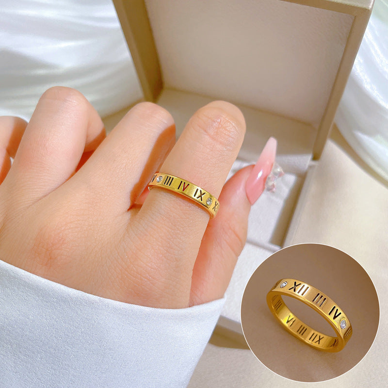 Minimalist Cool-Sweet Titanium Steel Crown Ring for Unisex