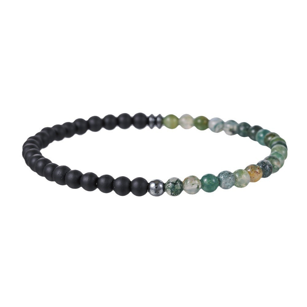 Minimalist Matte Round Turquoise Beaded Bracelet 4mm Unisex Fashion Jewelry
