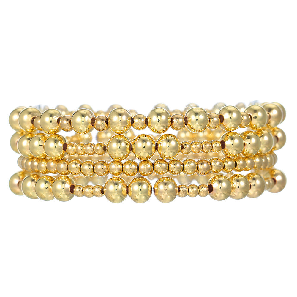 Geometric Cross Acrylic Bracelet with Pearl Inlay