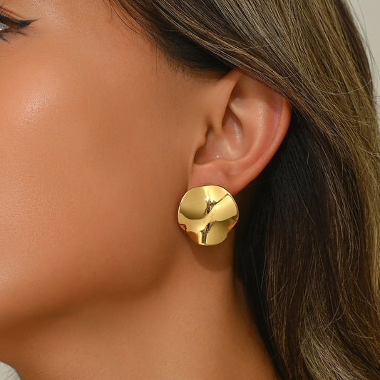 Luxury Geometric Stainless Steel Irregular Earrings for Women