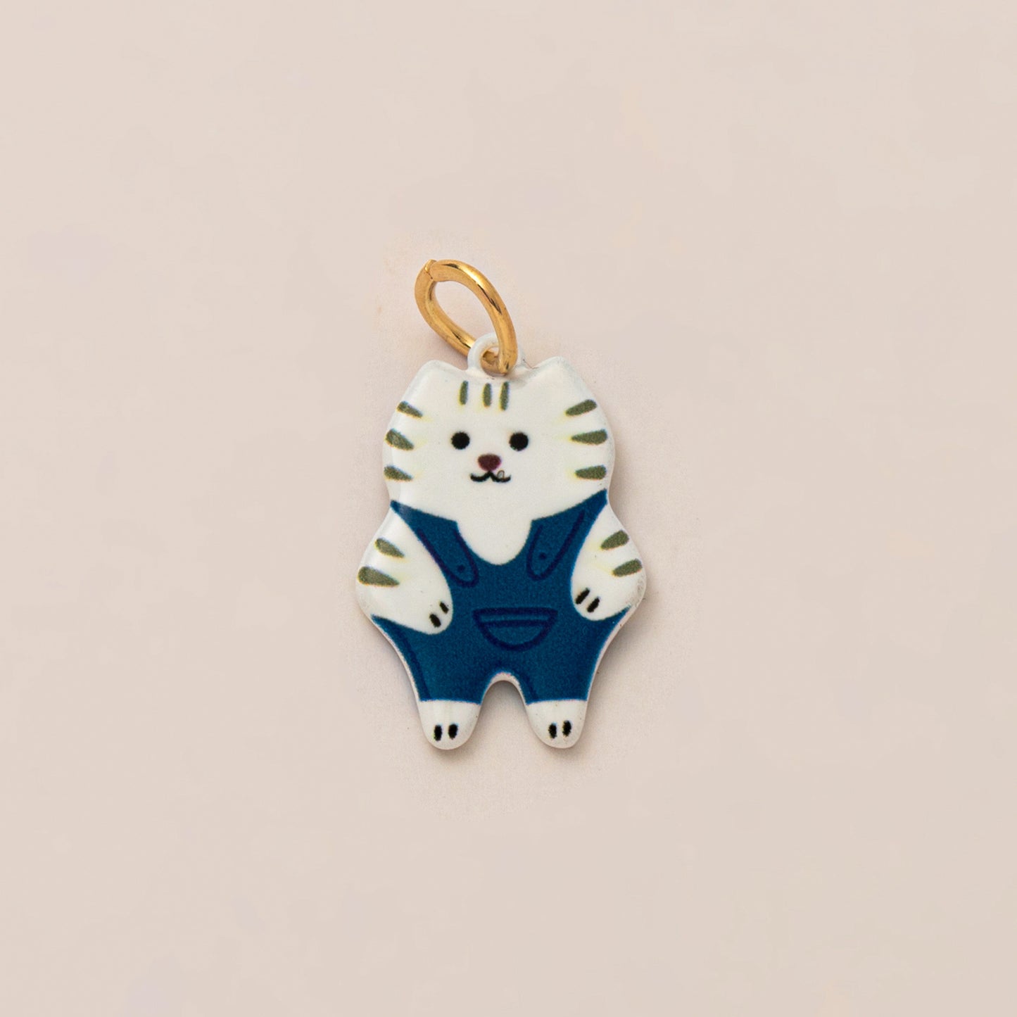 Vintage Luxury Cat Brass Charm Bar