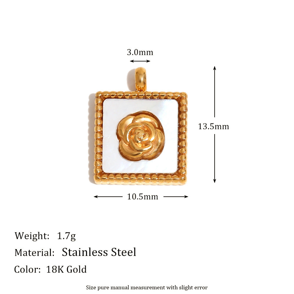 Vintage-Style Oval Charm Pendant in Stainless Steel with 18K Gold Plating for DIY Jewelry Making