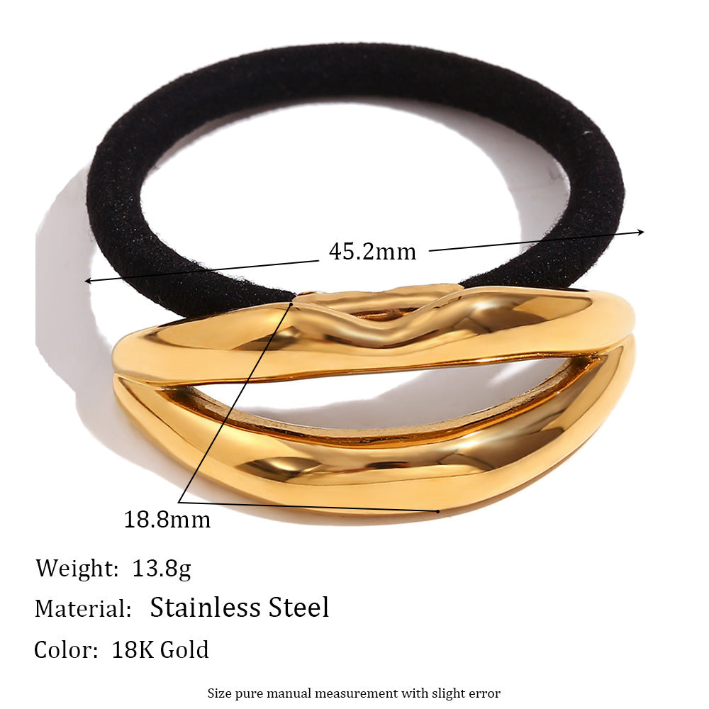 Vintage Butterfly Wing Hair Tie for Women Made of Stainless Steel with 18K Gold Plating