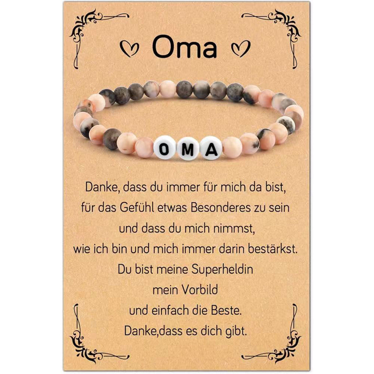 Casual Handmade Letter Beaded Bracelet Unisex Jewelry Gift