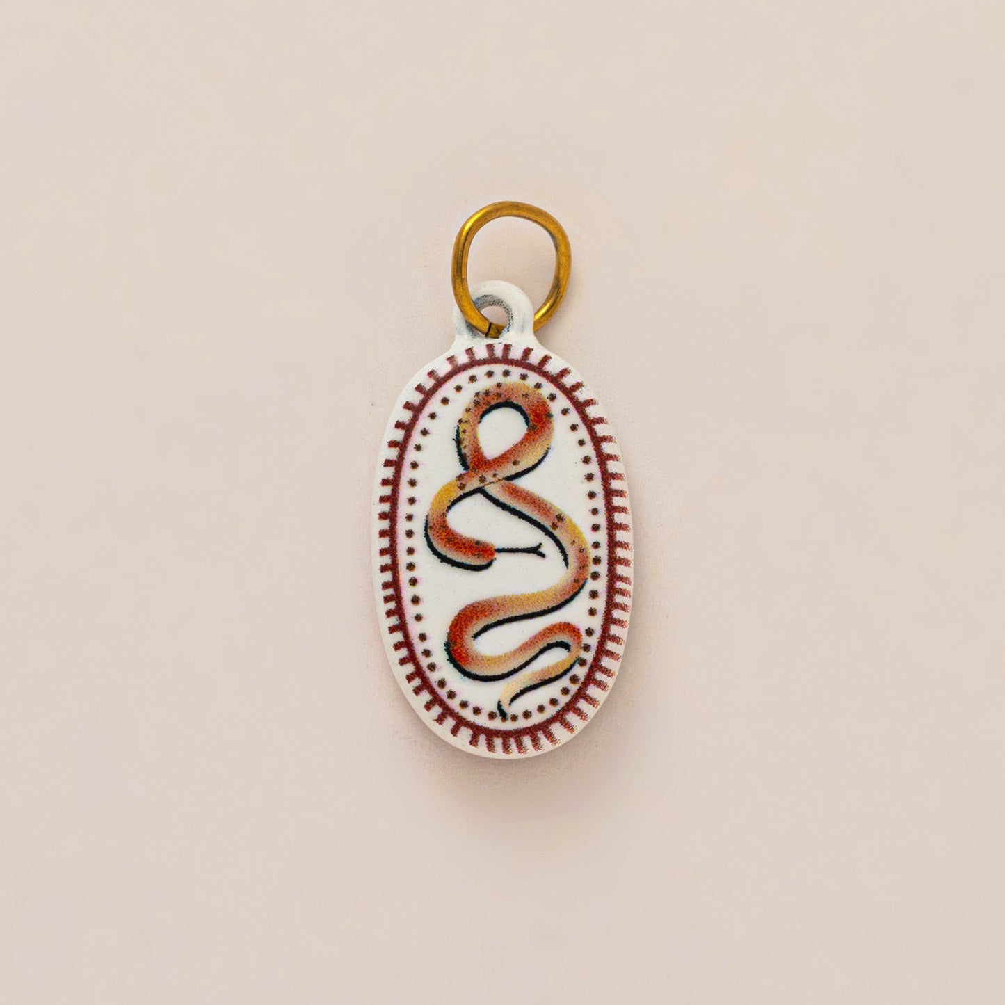 Vintage 18K Gold Plated Stainless Steel Animal Plant Charm Bar