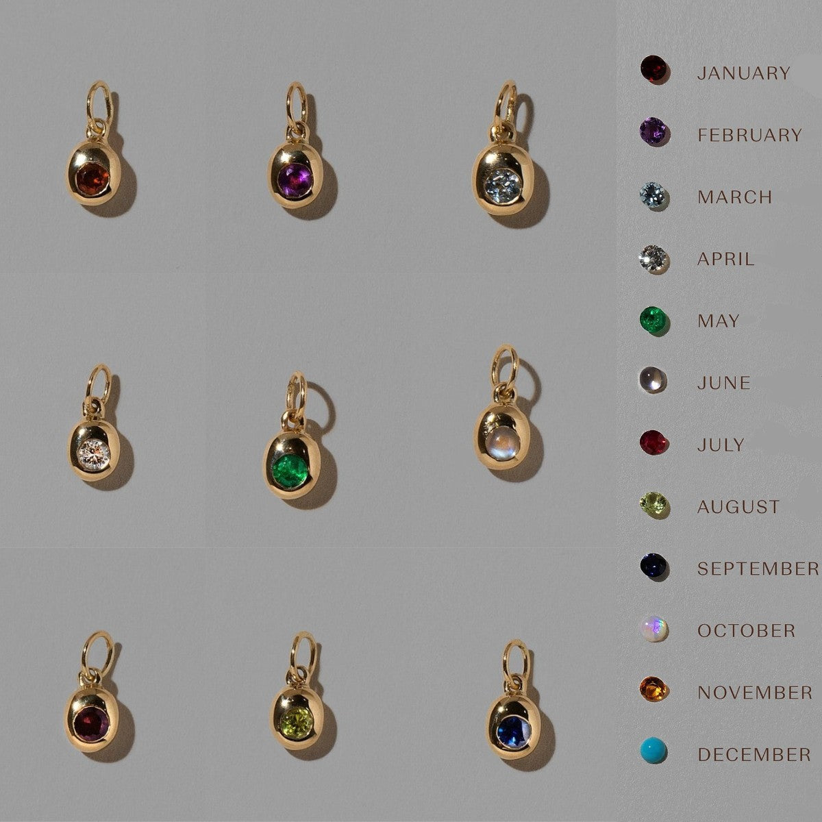 Vintage Geometric Stainless Steel 18K Gold Plated PVD DIY Charm Bar Necklace with 12 Birthstones