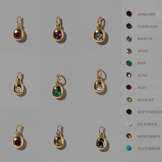 Vintage Geometric Stainless Steel 18K Gold Plated PVD DIY Charm Bar Necklace with 12 Birthstones