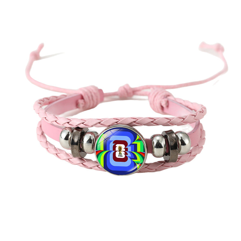 Casual Geometric Plated Leather Bracelet Unisex Fashion Wristband