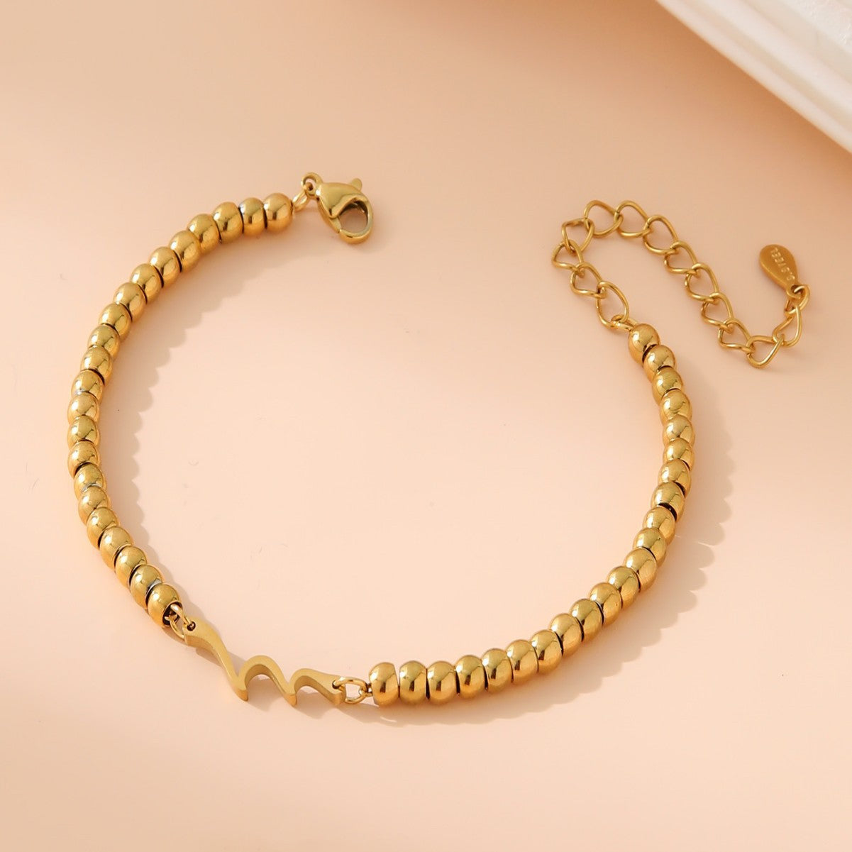 Wave Pendant Stainless Steel Bracelet for Women