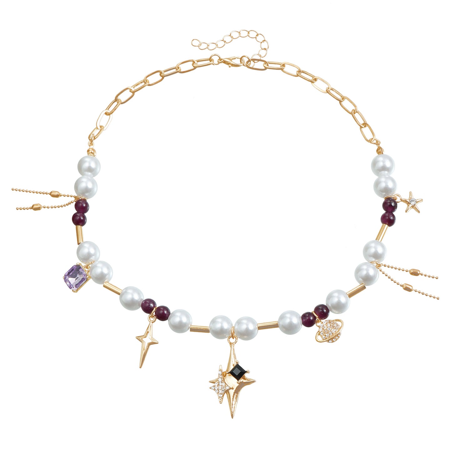 Fashionable Butterfly and Heart-Shaped Alloy Pendant Necklace with Plated Finish for Women