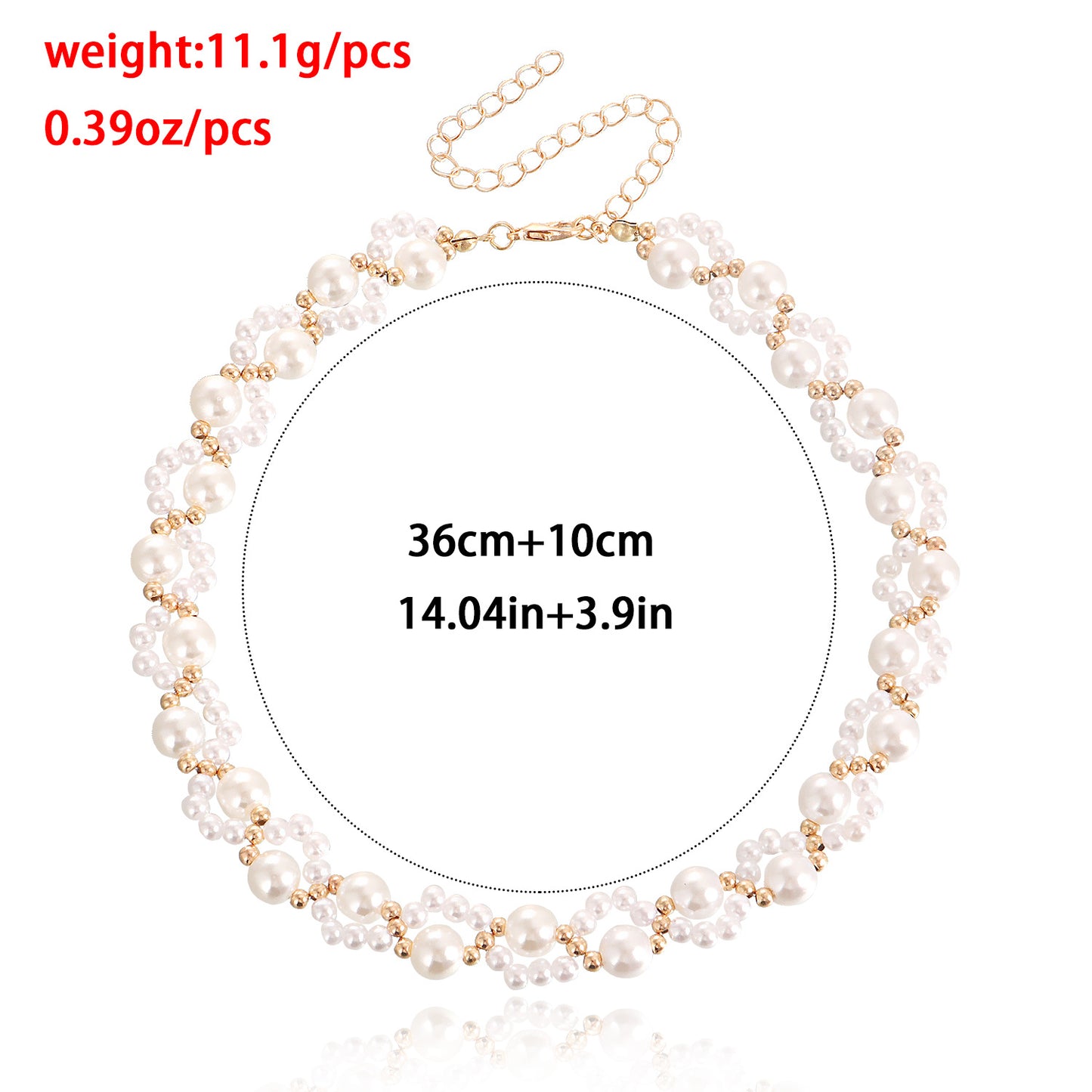 Conjunto de collar y pulsera de aleación geométrica con baño de metal para mujer
