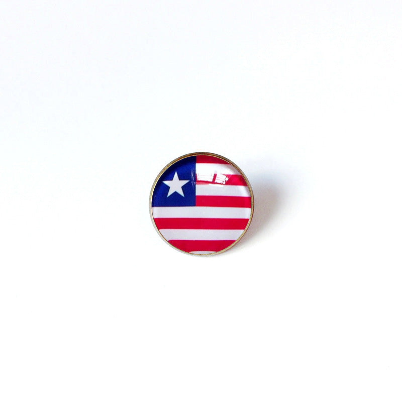 Pin de Solapa de Aleación Esmaltado Personalizado con Diseño de Bandera del Mundo para Hombres y Mujeres