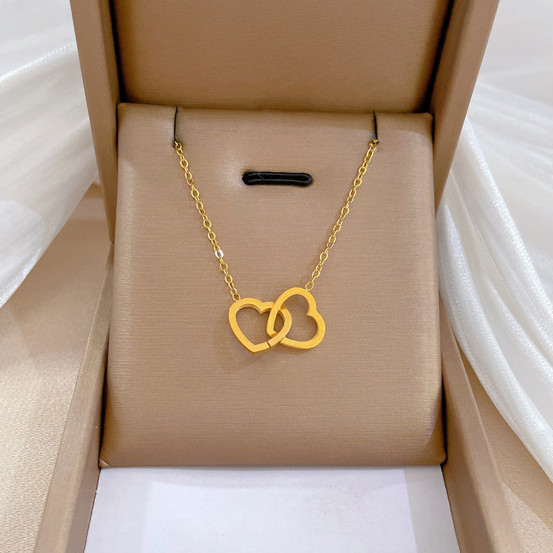 Minimalist Plated Titanium Steel Geometric Necklace for Unisex
