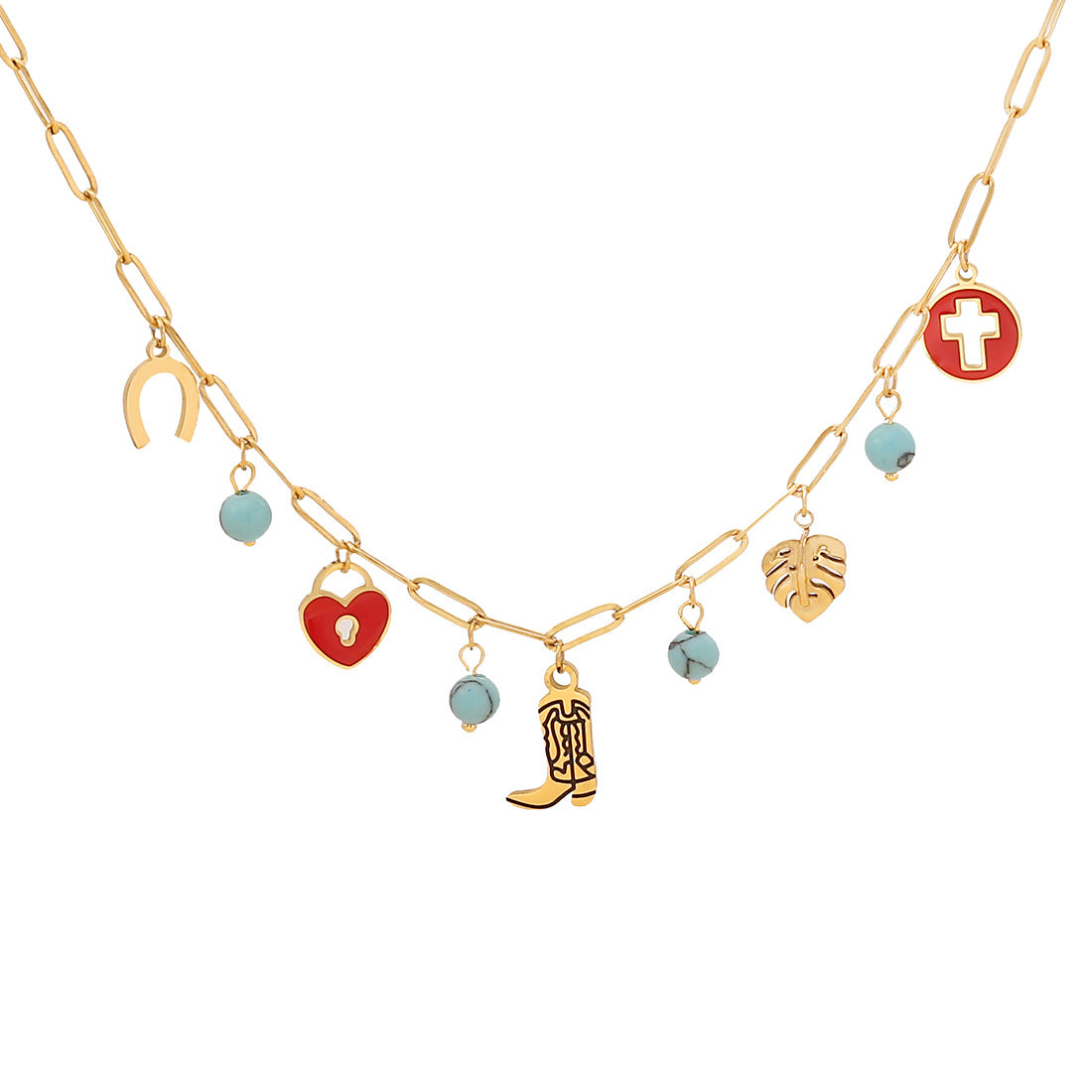 Fashionable Bow-Knot Stainless Steel Necklace with Plated Finish for Women