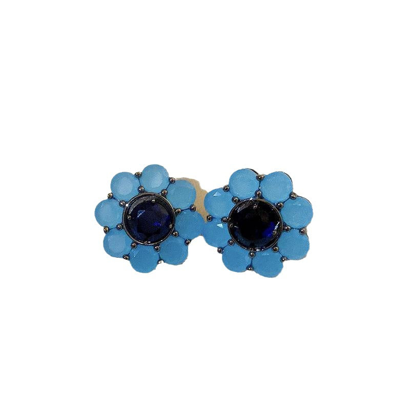 Orecchini a perno vintage in lega a forma di cuore con placcatura in oro per donna, retrò minimalista