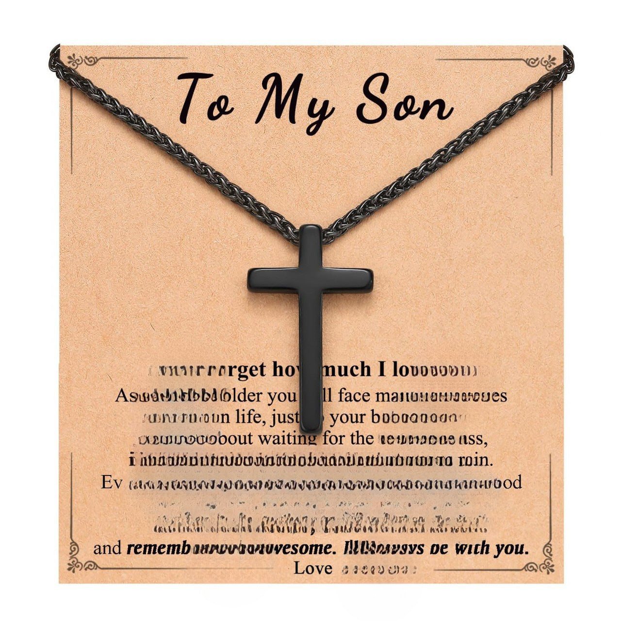 Streetwear Stainless Steel Plated Cross Pendant Necklace Snake Chain Unisex