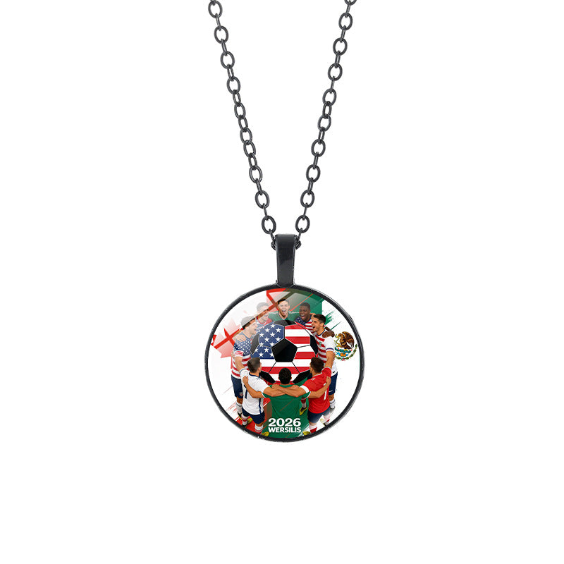 Sporty Geometric Crystal Pendant Alloy Plated Necklace Unisex Casual Chain