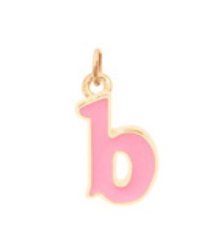 Casual 18K Gold Plated Letter Stainless Steel Necklace with Drip Oil and Pearl Pendant