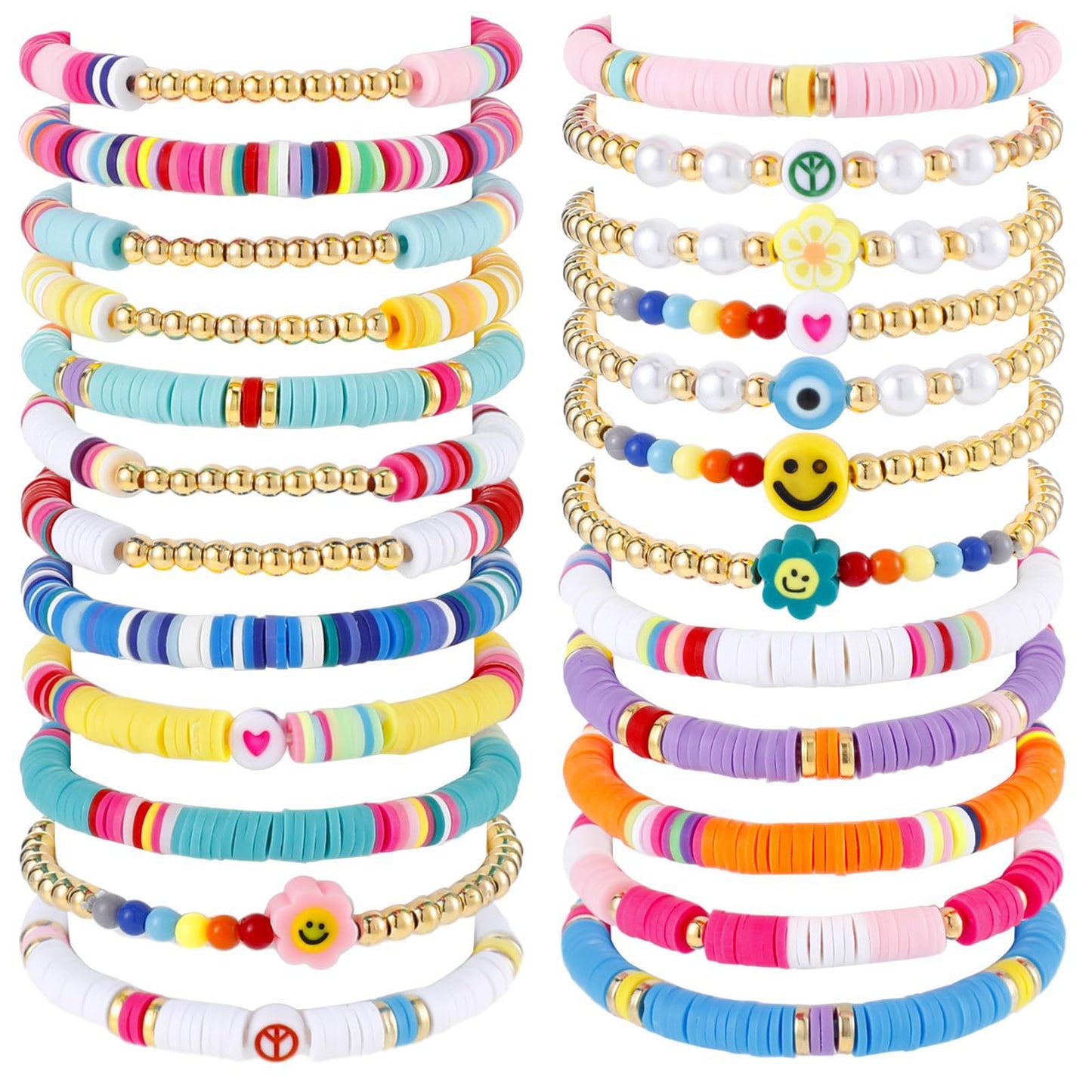 Handmade Heart Shaped Resin Bracelet Unisex Colorful Slice Bangle with Music Note Elements