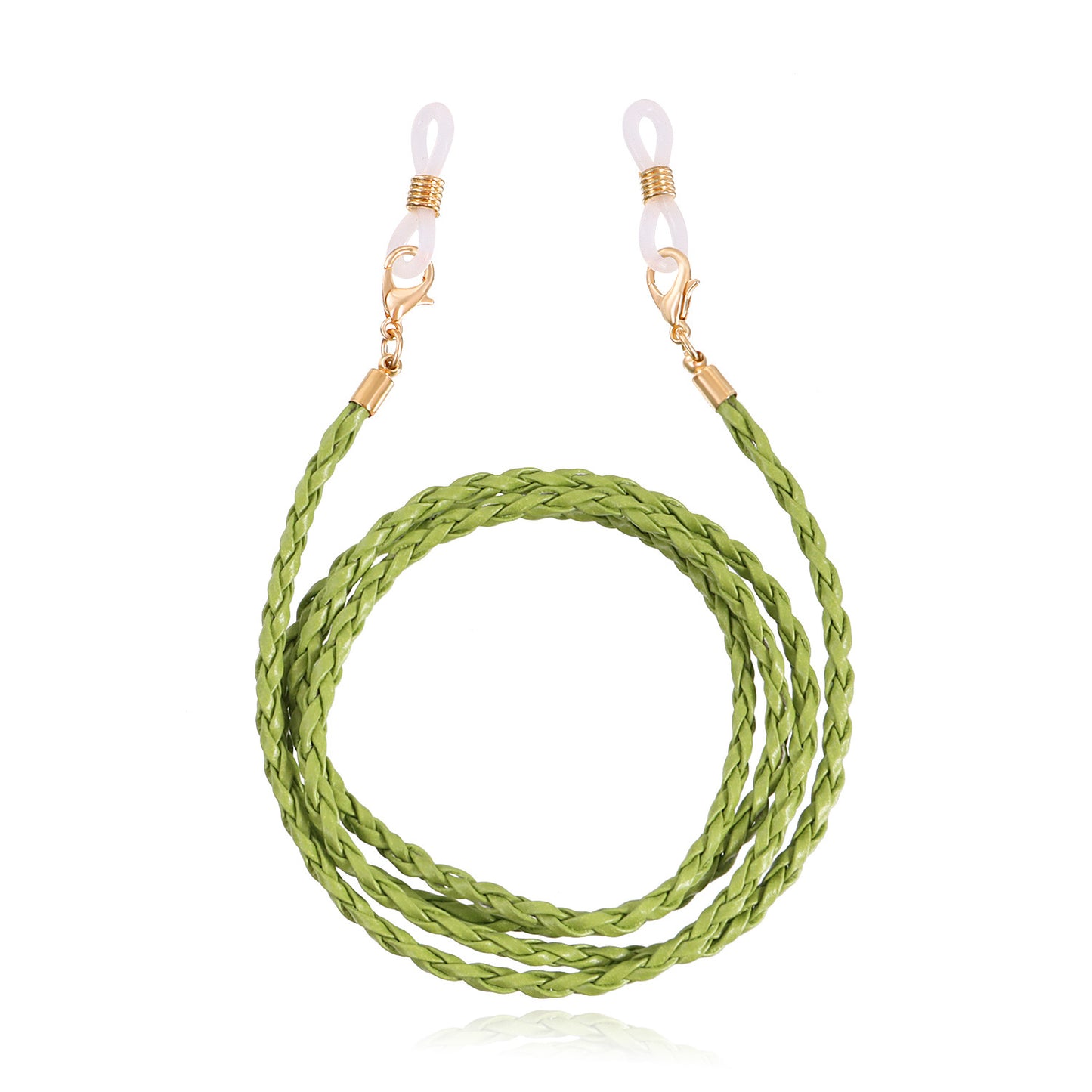 Elegant Fashion Braided Leather Eyeglass Chain for Women