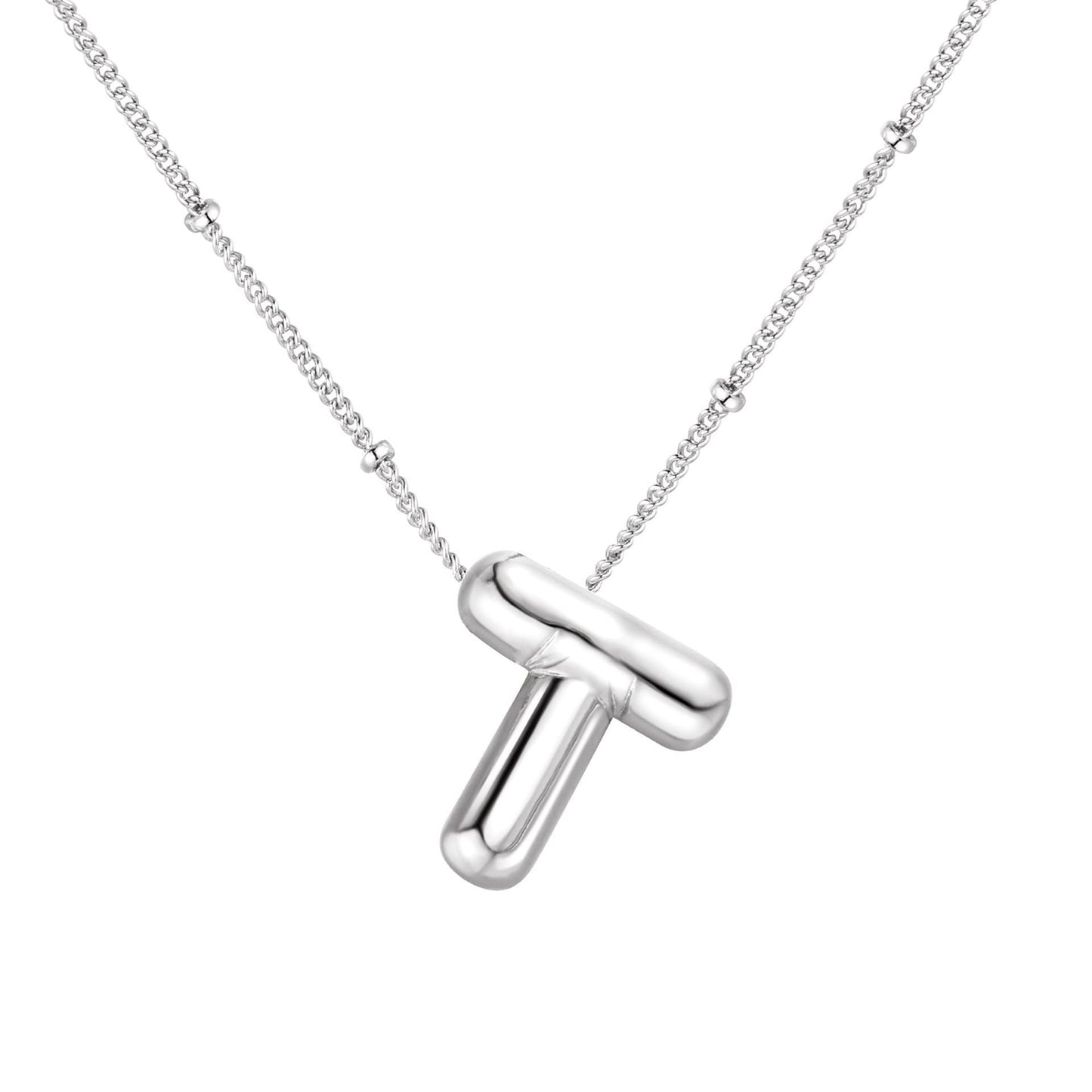Gold Plated Brass Letter Pendant Necklace for Women