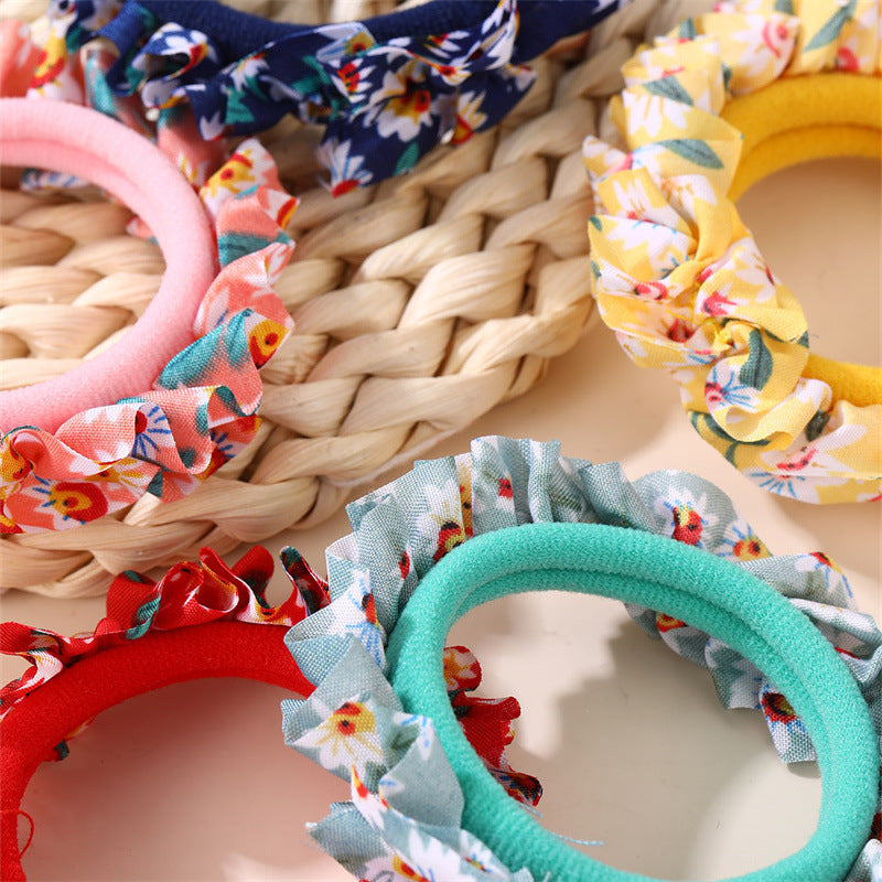Cartoon Character Shaped Children's Hair Ties Set in Pastel Macaron Colors with Knitted Fabric Construction for Girls Aged 3 to 10 Years