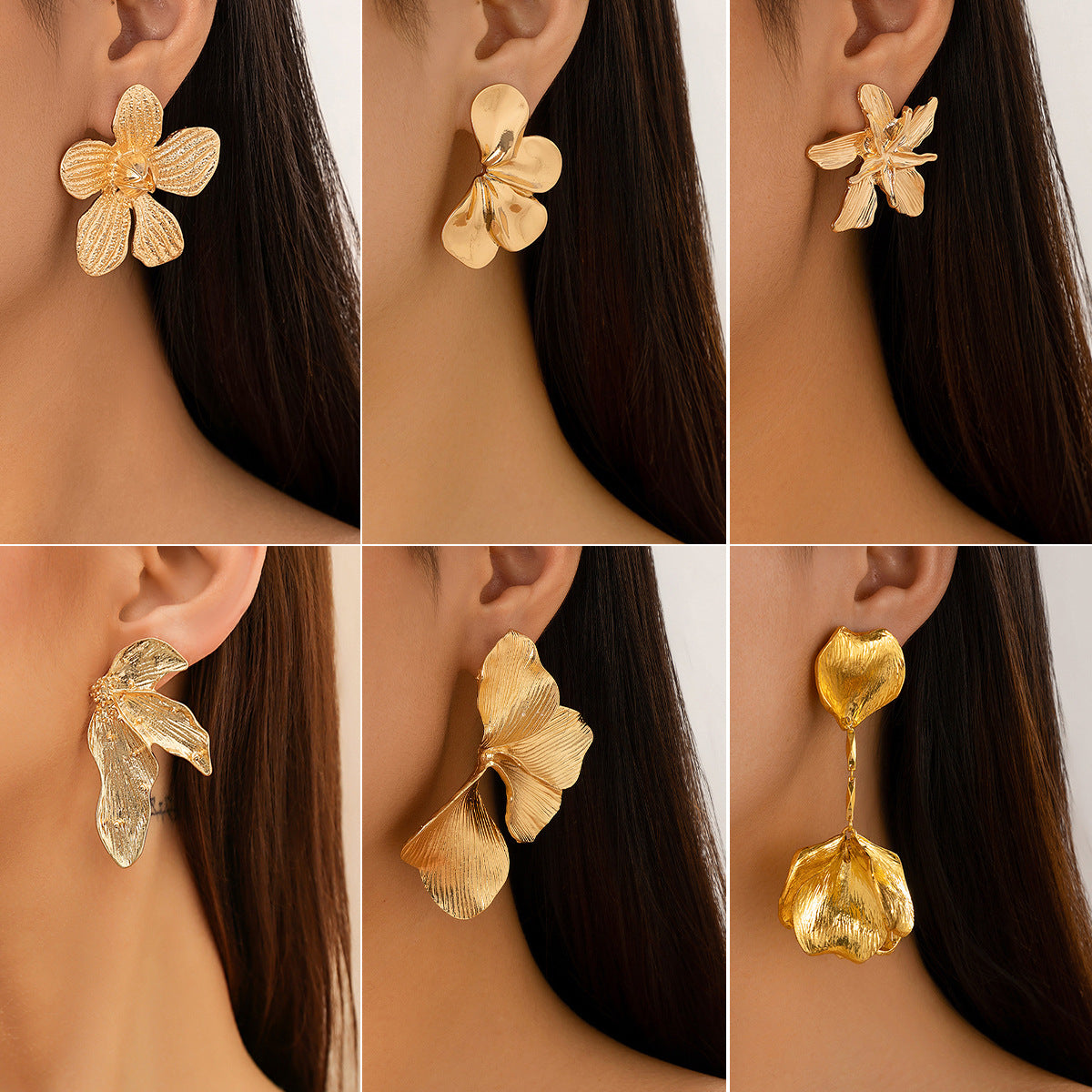 Minimalist Botanical Leaf Earrings for Women in Alloy with Electroplated Finish and Stainless Steel Posts