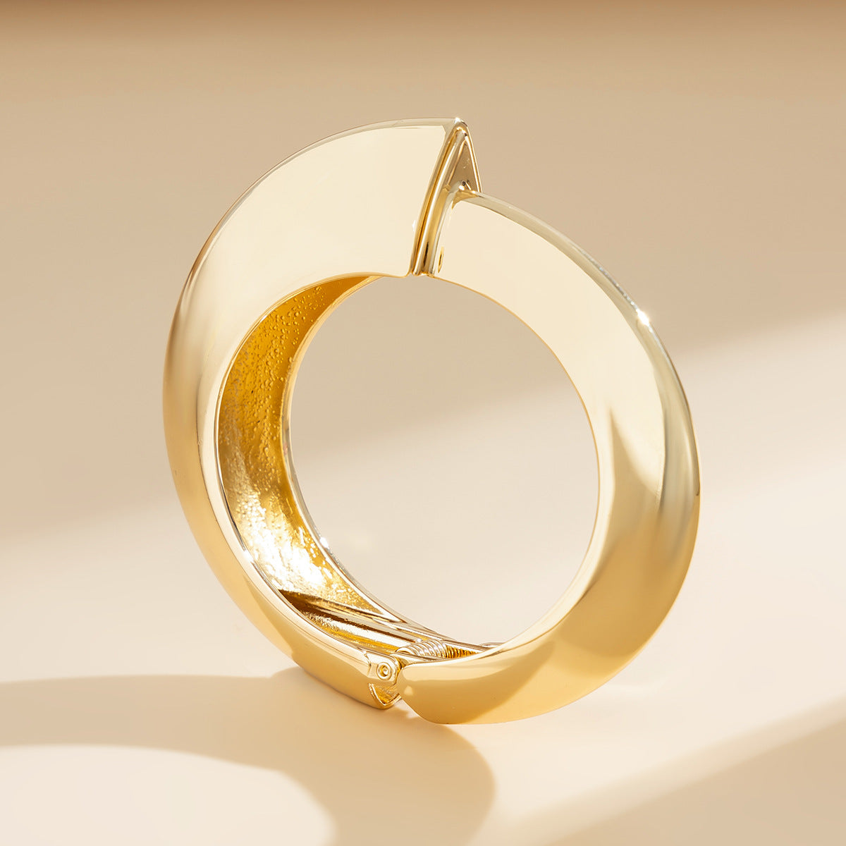 Minimalist Geometric Square Plated Alloy Cuff Bracelet