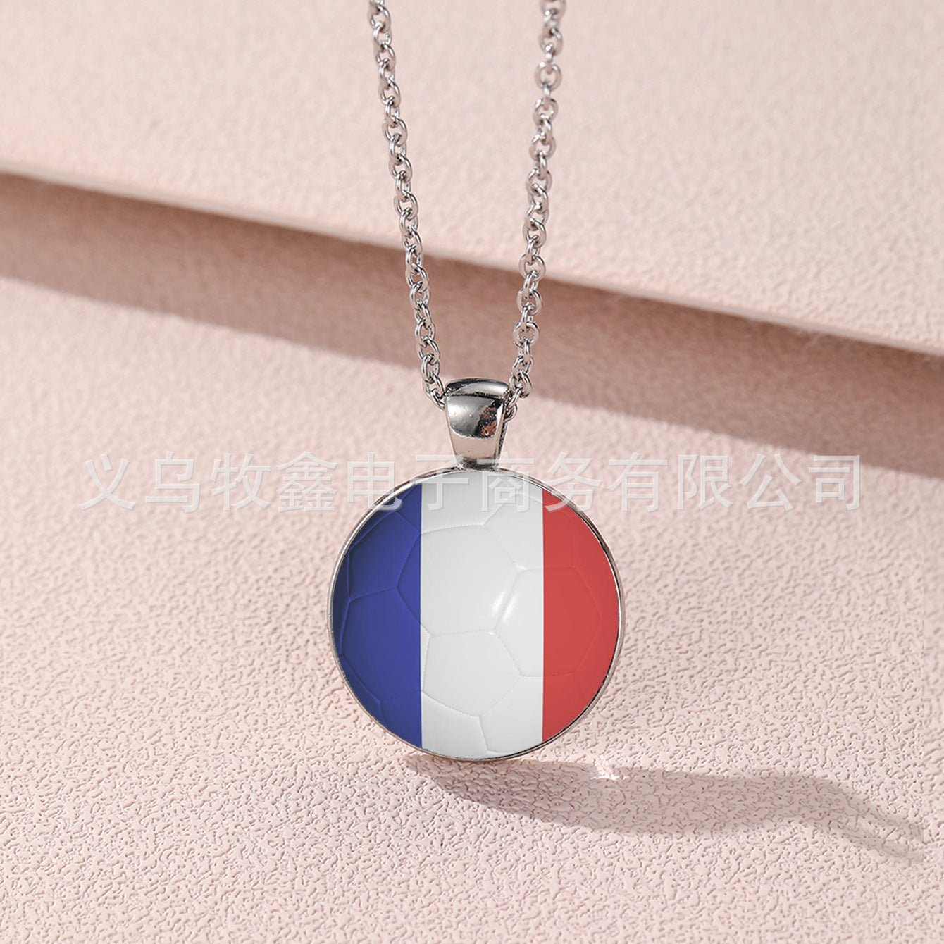 Geometric Cartoon Alloy Pendant Necklace Unisex World Cup Commemorative Jewelry