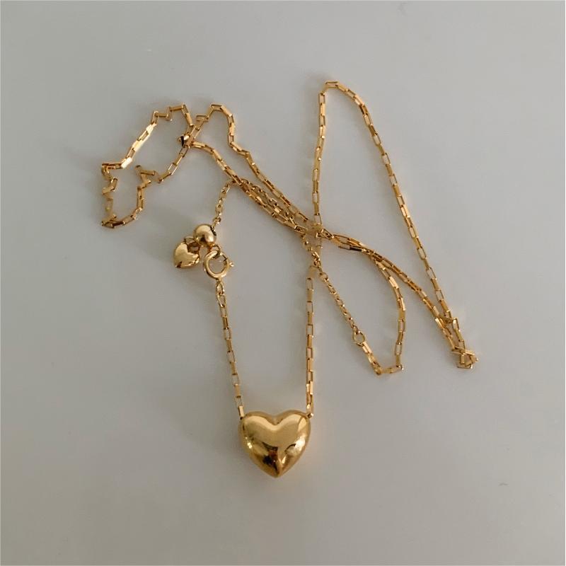 Minimalist Heart-Shaped 925 Sterling Silver Necklace with Rhodium Plating, Snake Chain, Floral Tulip Accent for Women