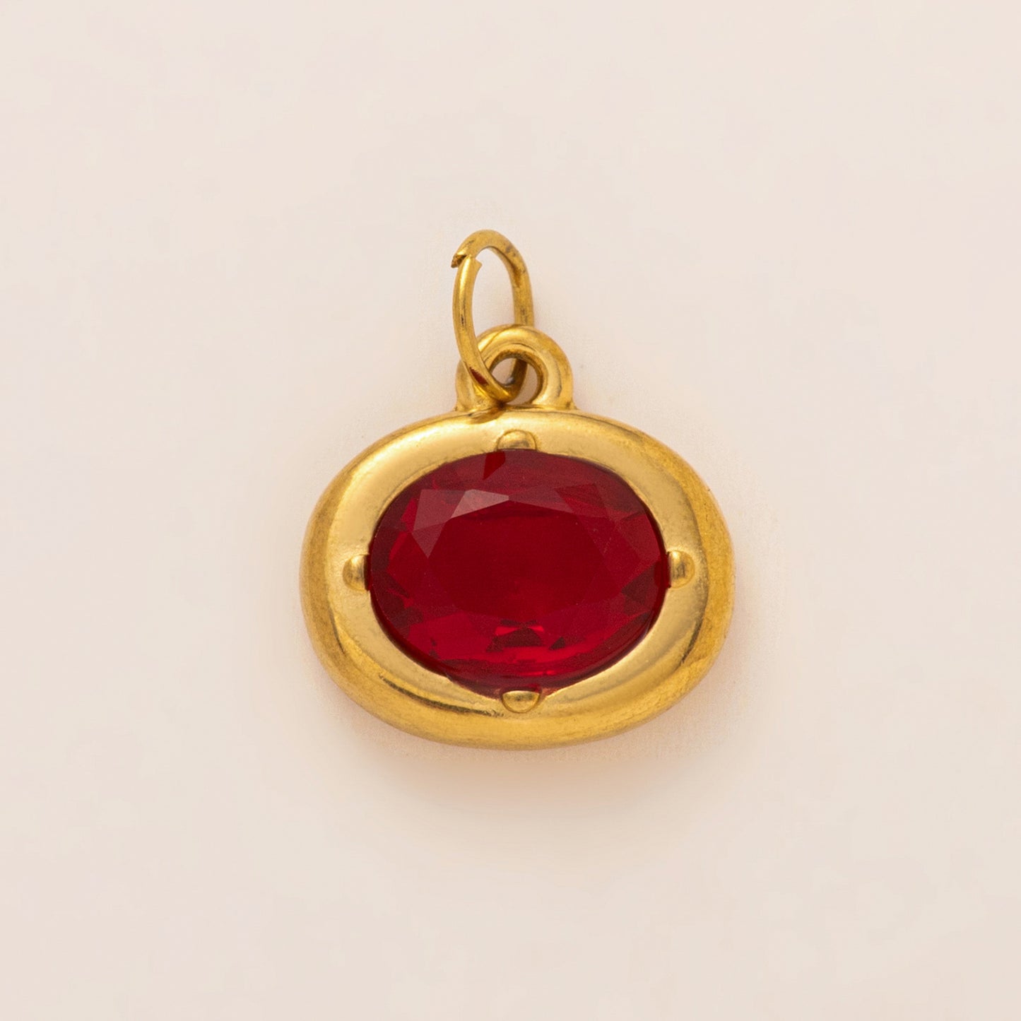 Vintage 18K Gold Plated Stainless Steel Abstract Pendant Charm Bar PVD Coated