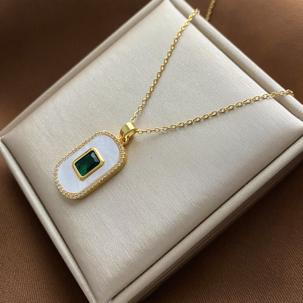 Collana con Ciondolo Floreale Minimalista per Donne e Uomini in Acciaio al Titanio con Catena a Serpente, Finitura Galvanizzata e Design Irregolare