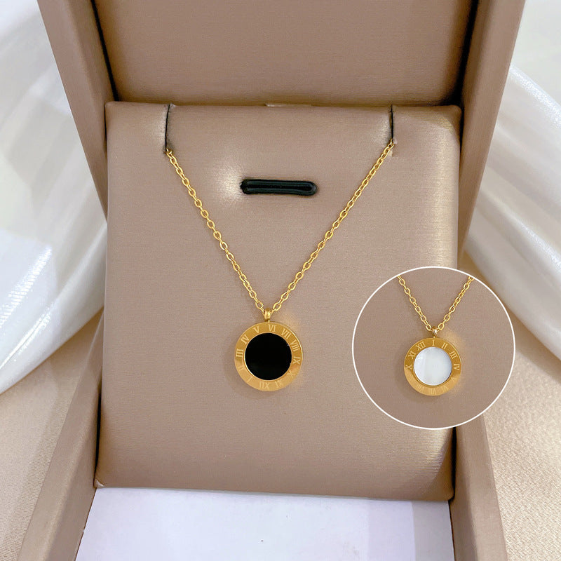 Minimalist Geometric Titanium Steel Collar Chain Necklace