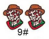Pendientes de madera de Halloween para niños con formas de fantasma, dulces, calabaza, cesta, gato negro, calavera, polilla, cabeza de alienígena y murciélago con diseño impreso