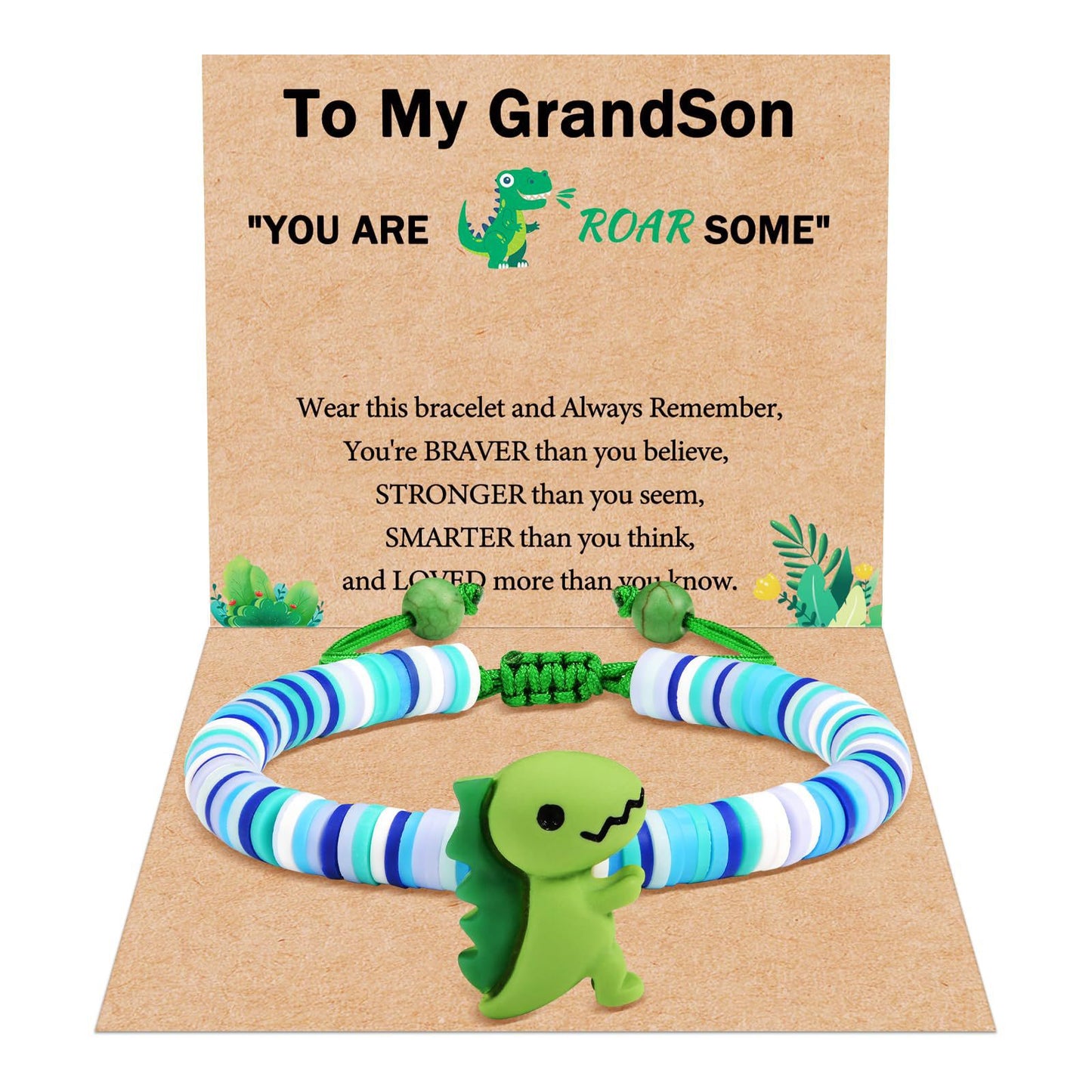 Minimalist Animal Dinosaur Resin Braided Bracelet Unisex Adjustable Hand Rope