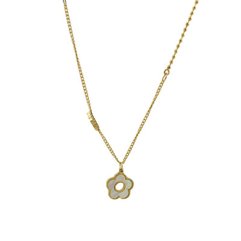 Collana Vintage da Donna con Fiore di Camelia Francese Ciondolo in Acciaio Inossidabile con Finitura Placcata Design Floreale Locket Catena