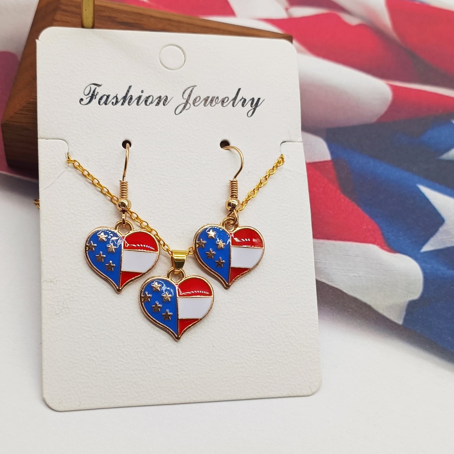 Set di orecchini e collana in lega a forma di cuore e stella a goccia d'olio, stile alla moda, unisex