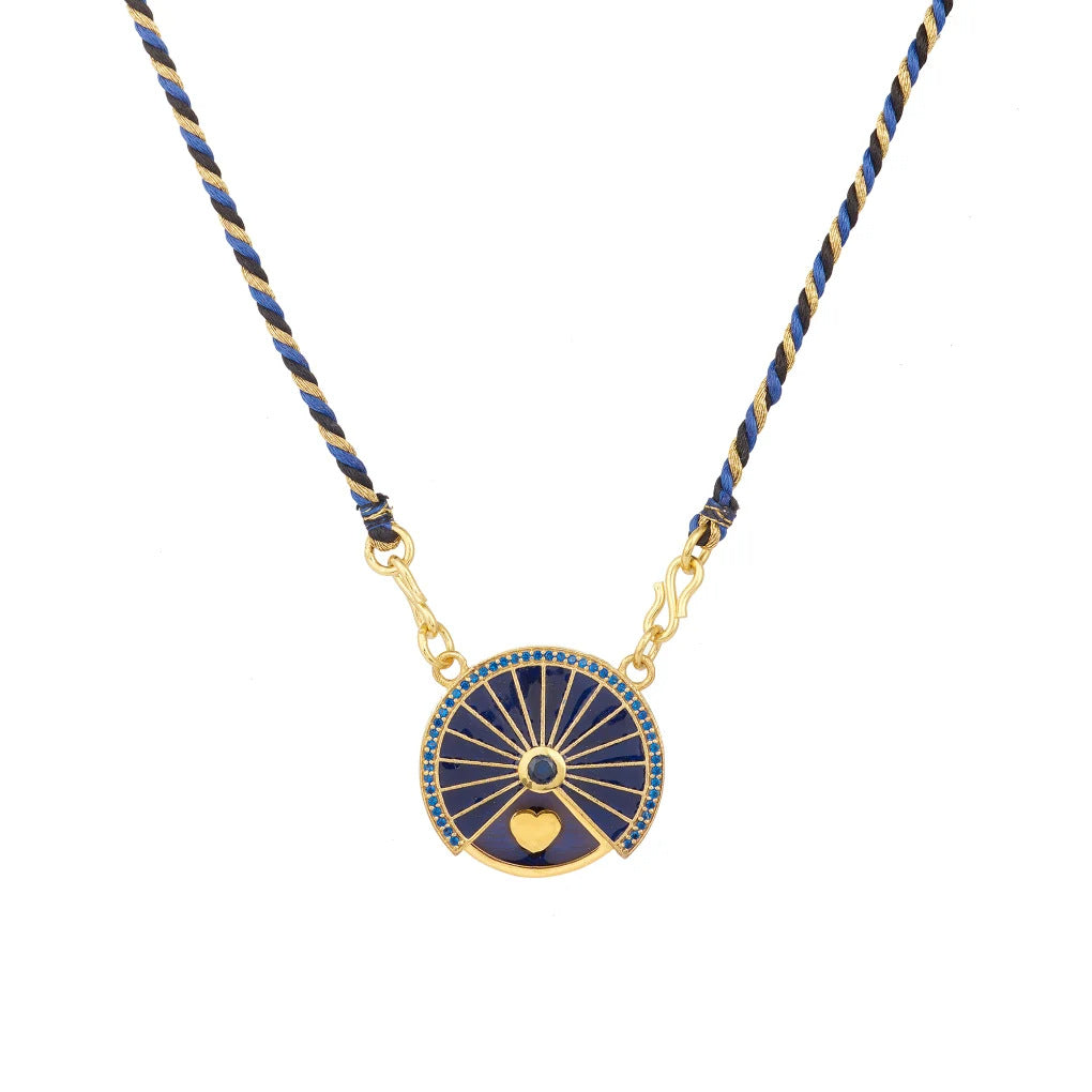 Collana con Pendente Girevole Tarocchi con Motivi Floreali e a Cuore, Design a Moneta in Rame Placcato Oro, Gioiello di Moda per Ufficio da Donna
