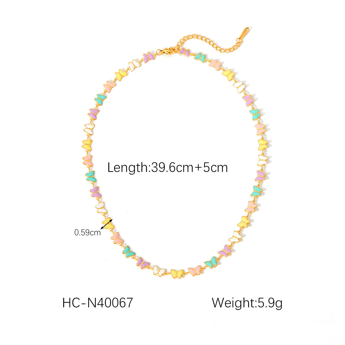 Collar Minimalista con Colgante de Margarita y Mariposa con Motivo de Rama de Olivo en Acero Inoxidable con Acabado Esmaltado para Mujer