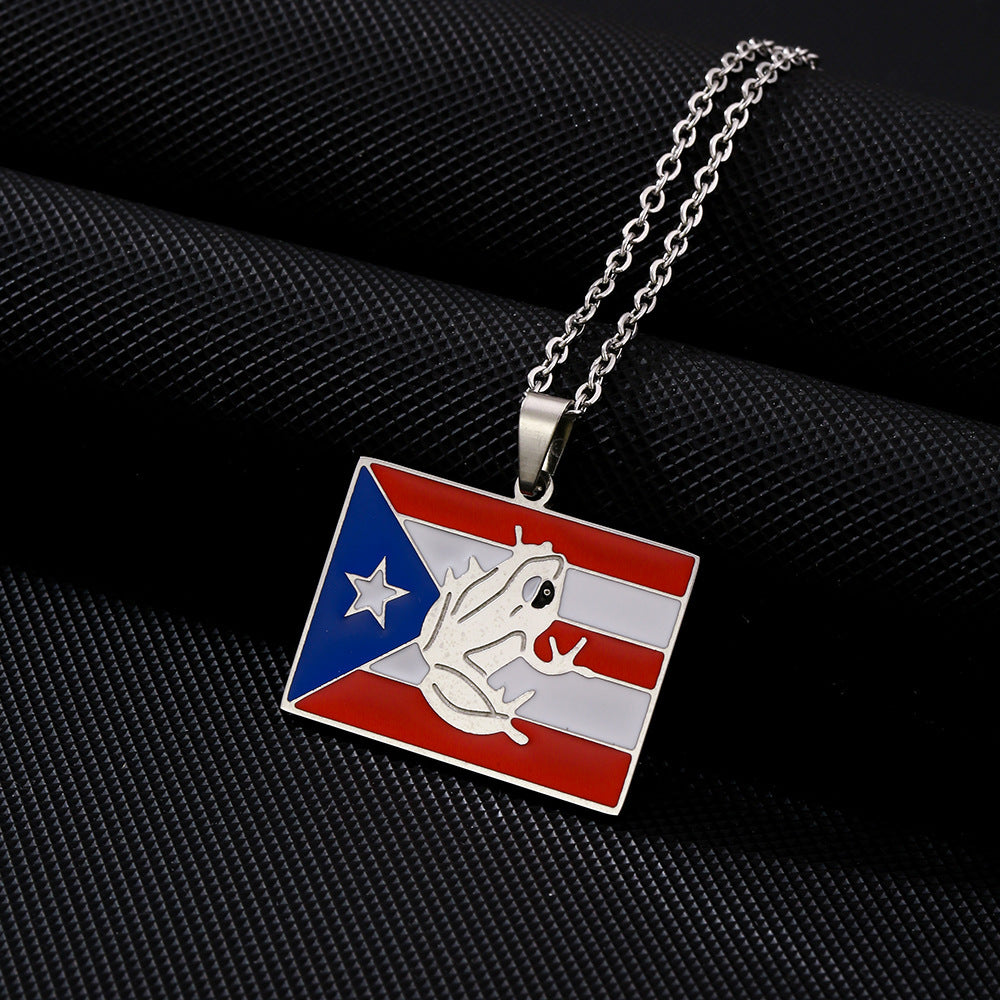 Collar O-Chain Vintage Geométrica de Acero Inoxidable Chapado para Unisex con Acabado Esmaltado